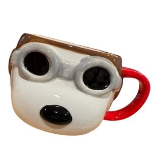 Funko Pop Home Peanuts Snoopy Flying Ace Ceramic Mug White Red Brown 12oz 2016